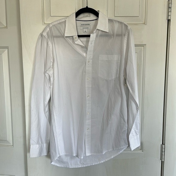 NWT Men’s Amazon essentials white button down size small - Picture 1 of 3